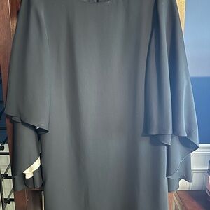 Halston Heritage black Sheath Dress with Bell Sleeves